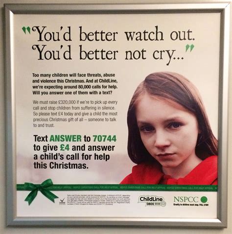 Heres A Christmas Ad Thats Still Up In January 2014 From The Nspcc