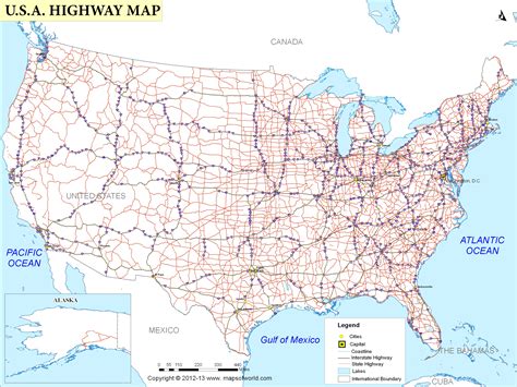 Road Map Of Us Highways Road Map