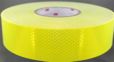 High visibility retroreflective vehicle safety markings are an 3m's fluorescent tape products provide 24 hour visibility. 3M Fluoro Yellow Green (4083) Diamond Grade Class 1 ...