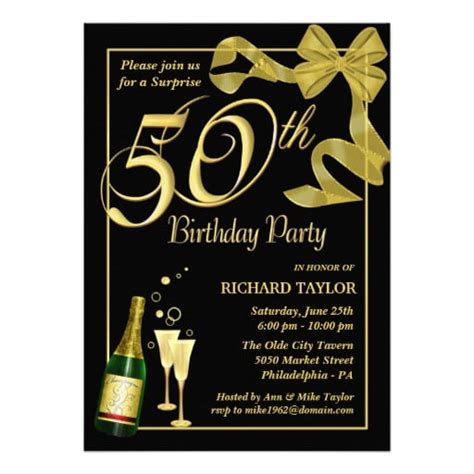 A birthday is always a time for celebration and, unlike other celebrations during the year, a birthday focuses on one special person. 50th Birthday Invitations Ideas - FREE Printable Birthday ...