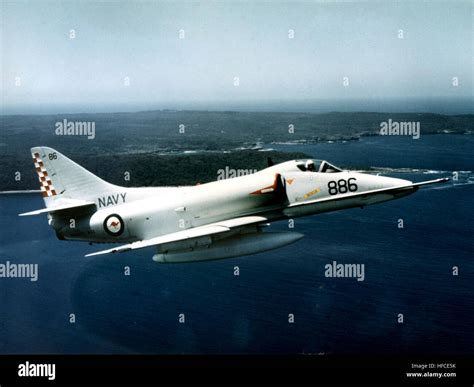 A 4g Skyhawk No 886 In Flight In The 1970s Stock Photo Alamy
