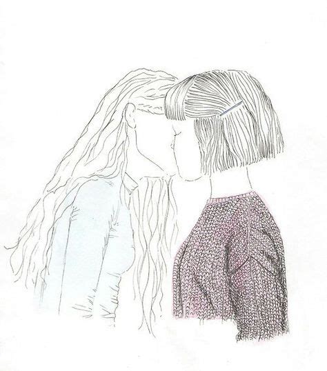 Sketch Lesbian Art Art Girls In Love