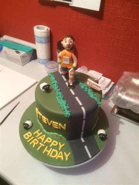 40th runner themed birthday cake designs : Birthday cake for a keen runner. (With images) | Running ...