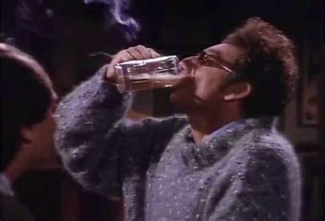 Kramer From Seinfeld Drinking And Smoking At The Same Time And Just