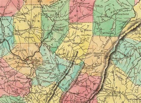 Pennsylvania 1822 Geographical Statistical Old State Map Carey Etsy