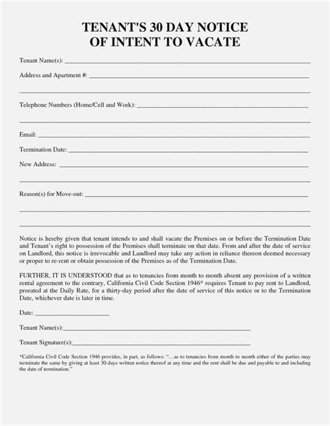 30 day notice to vacate texas template. 30 Days To Vacate Texas Form : Free California Eviction Form | PDF Template | Form Download ...