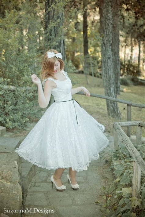 Ivory 50s Wedding Dress Full Skirt Original 50s Style Bridal Dress