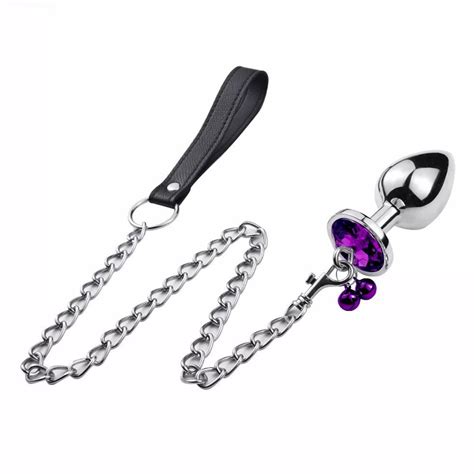 Stainless Steel Leash Chain Anal Plug With Bells Stimulate Etsy