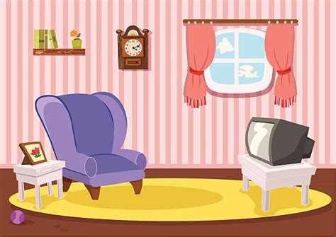 Living Room Tv Nobody Illustrations Royalty Free Vector Graphics