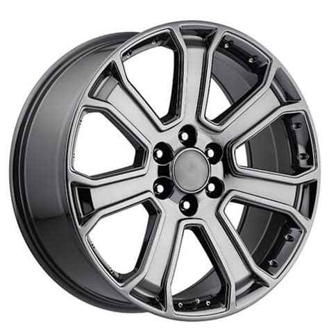 22 2015 Yukon Denali Wheels Pvd Black Chrome Oem Replica Rims Oem070 1