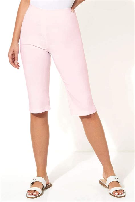 knee length stretch shorts in light pink roman originals uk