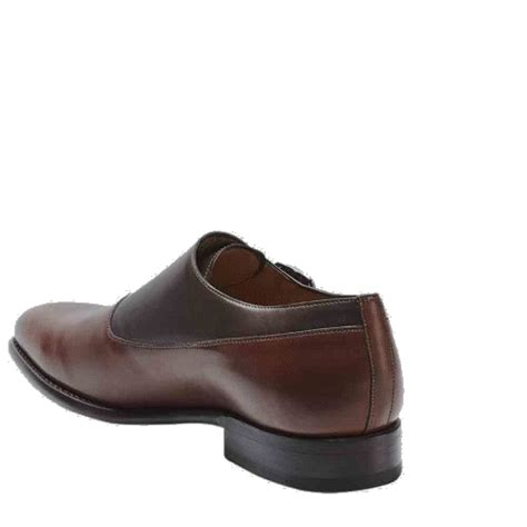 Mezlan Algar Monk Strap Shoes Cognac Dark Brown