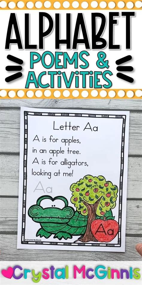 Alphabet Poems And Activities Video Kindergarten Reading Activities