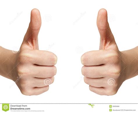 Female Teen Hands Shows Thumbs Up Stock Photo Image Of Positive