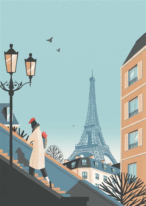 Sunday Strolling In Paris David Doran Paris Illustration