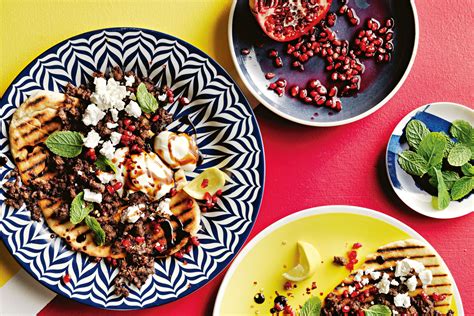 These classic pitas are made with whole wheat flour and can be enjoyed with a side of hummus or filled to make a variety of hearty wraps. 64 recipes inspired by MasterChef's Ottolenghi week | Lamb flatbreads, Middle eastern lamb ...