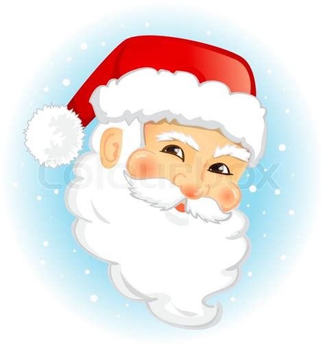 Face Of Santa Claus Vector Illustration Isolated Stock