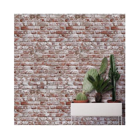 Whitewashed Antique Brick | Peel 'n Stick or Traditional Wallpaper | Made in the USA! • Vinyl ...