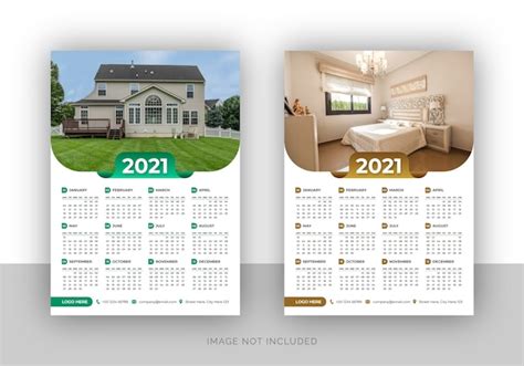 Premium Vector Single Page Stylish Wall Calendar Design Template For