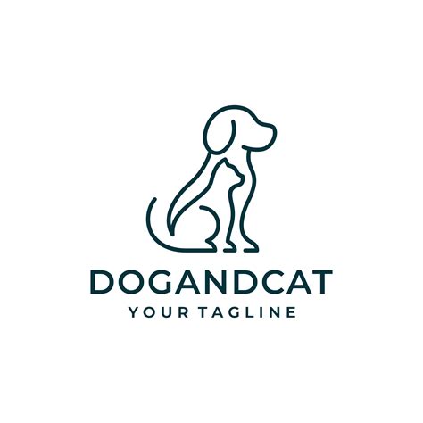Dog Cat Logo Design Vector Stock Vector Royalty Free 1463675453