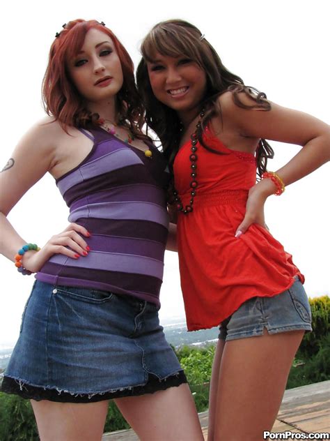Hot Lesbians In Miniskirts Jesse Jordan And Her Friend Spread Pussy Skirt Outdoor R18hub
