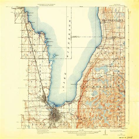 1910 Topo Map Of Fond Du Lac Wisconsin Quadrangle Etsy
