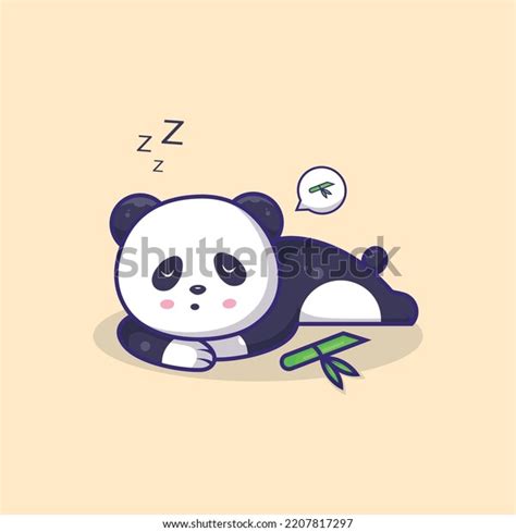Cute Sleeping Panda Cartoon Vector Icon Stock Vector Royalty Free 2207817297 Shutterstock
