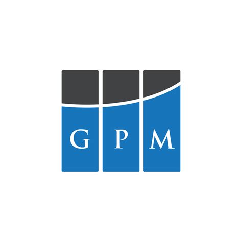 Gpm Letter Logo Design On White Background Gpm Creative Initials