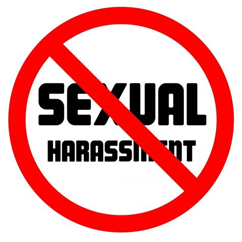 Stop Sexual Harassments Forbidden Sign Negative Space Vector