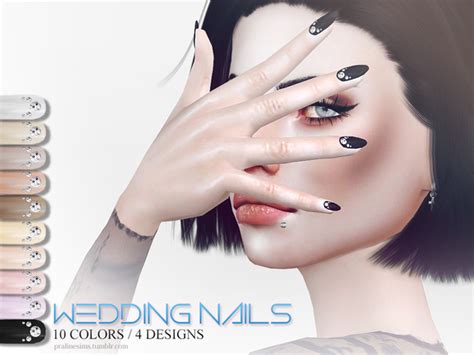 Wedding Nails By Pralinesims At Tsr Sims 4 Updates