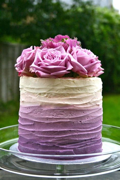 Purple Ombre Beautiful Birthday Cake Beautiful Birthday Cakes