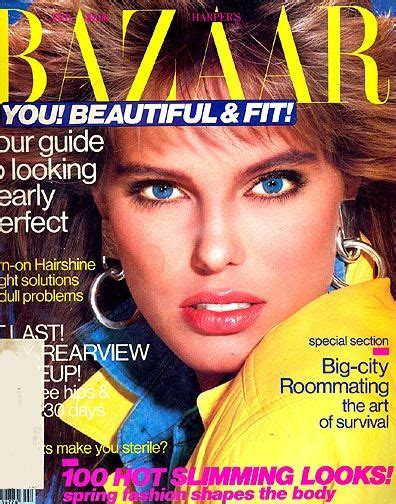 Renée Simonsen Harpers Bazaar Magazine February 1986 Cover Photo