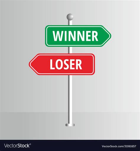 Opposite Winner Or Loser Arrow Royalty Free Vector Image