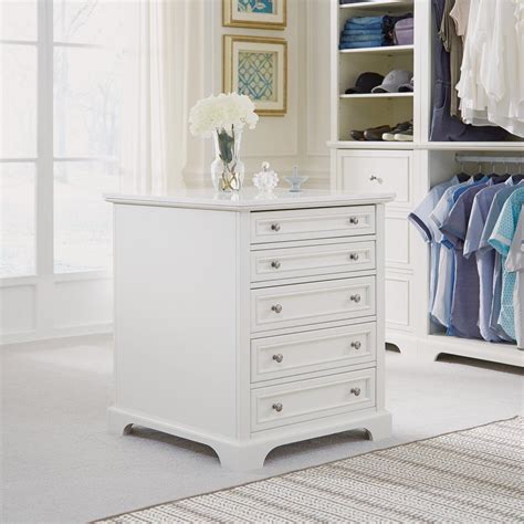Home Styles Naples 5 Drawer White Closet Island 5530 91 The Home Depot