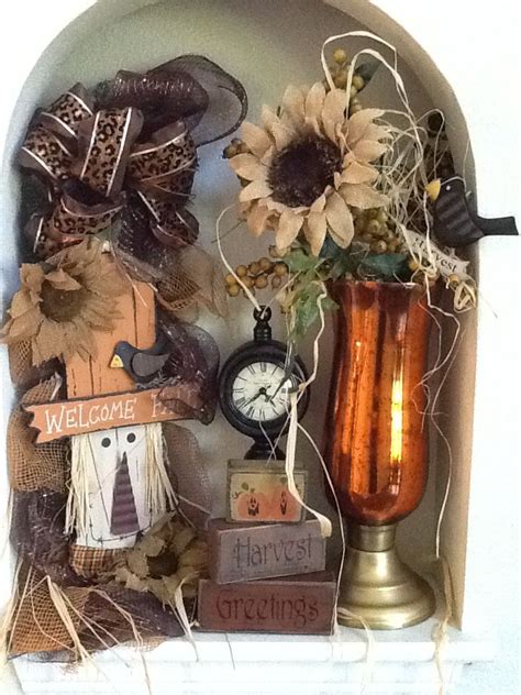 Fall Autumn Harvest Decor Scarecrow Burlap Flowers Pumpkin Harvest