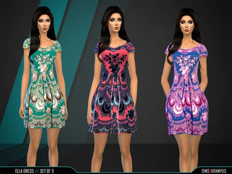 Sims4krampus Ella Dress Set Of 3