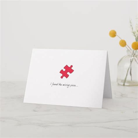 Puzzle Piece Valentines Day Card Zazzle Birthday Cards For Friends