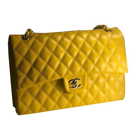 Chanel Timeless Yellow Leather Ref55318 Joli Closet