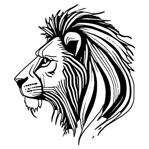 Lion Head Coloring Page · Creative Fabrica