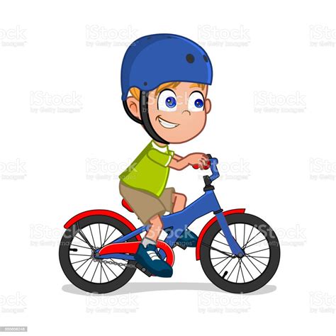 남자아이 탑승형 자전거 건강한 생활방식에 대한 스톡 벡터 아트 및 기타 이미지 건강한 생활방식 귀여운 남자 Istock