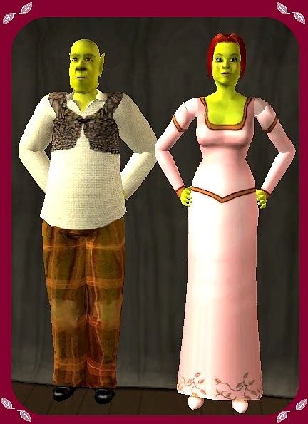 Mod The Sims Sims Based On Shrek And Fiona Ogres From Movie Shrek 1