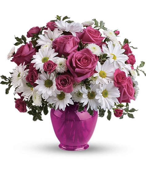 Telefloras Pink Daisy Delight Flower Arrangements Flower Vase