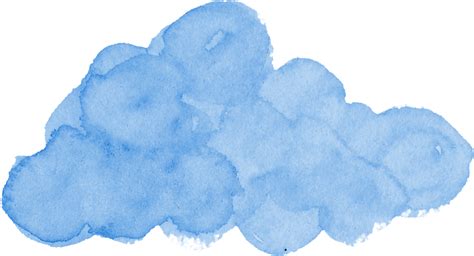 8 Blue Watercolor Cloud Png Transparent