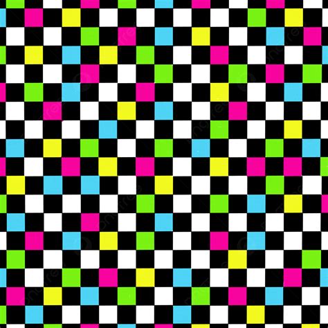 Checkerboard In 80s Neon Colors Background Bright Yellow Green