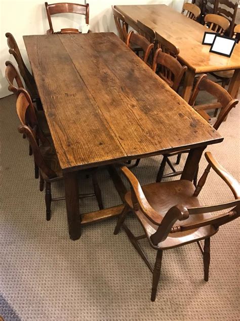Antique Oak Refectory Farm Table Circa 1840 Farmhouse Table Tables