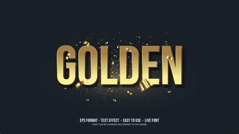 Gold 3d Text Vector Art Icons And Graphics For Free Download