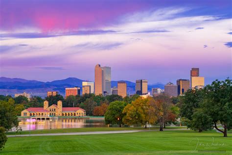 Photos Of Denver Skyline And City Park At Sunrise