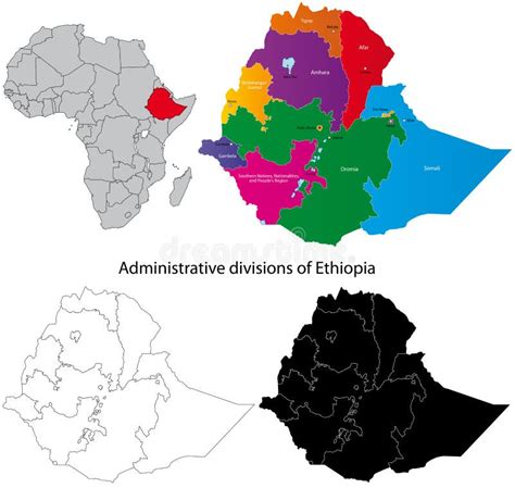 Ethiopia Map Stock Vector Illustration Of Detailed Saudi 30215639
