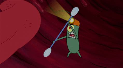 Plankton Vs Patricks Tongue Lick Scream Then Hit W Q Tip 😮😄🤣