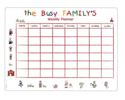 Ils sont sous la forme de semainier imprimable avec ou sans les horaires en format pdf et d'image à télécharger. the busy family's, planning famille, organisation famille ...